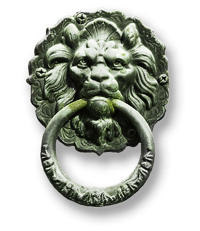 Lion door knocker